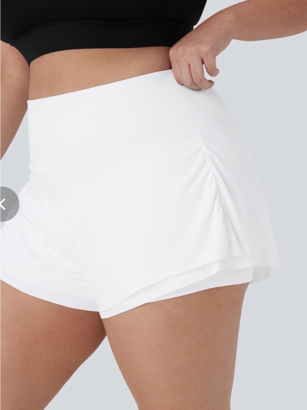 HALARA softly zero White High-Rise airy Shorts with Side Ruching